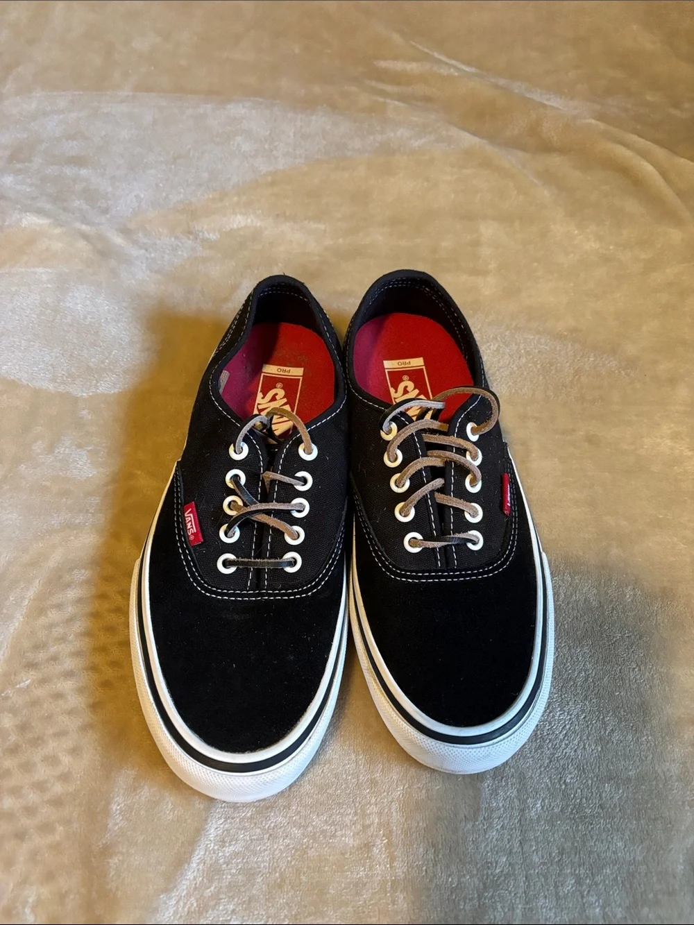 Vans Black Canvas Low-Top Sneakers with White Sole